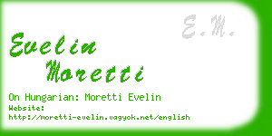 evelin moretti business card